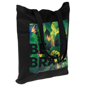 Холщовая сумка «Будь храбрым!» купить с нанесением логотипа оптом на заказ в интернет-магазине Санкт-Петербург