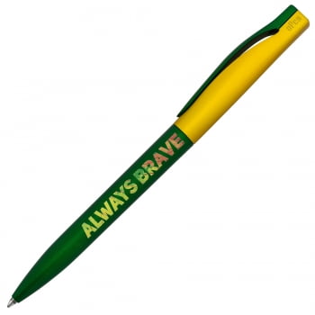Ручка шариковая «Будь храбрым!» купить с нанесением логотипа оптом на заказ в интернет-магазине Санкт-Петербург