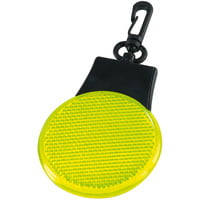 Светоотражатель с подсветкой Watch Out, желтый купить с нанесением логотипа оптом на заказ в интернет-магазине Санкт-Петербург