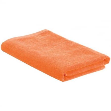 Пляжное полотенце в сумке SoaKing, оранжевое купить с нанесением логотипа оптом на заказ в интернет-магазине Санкт-Петербург