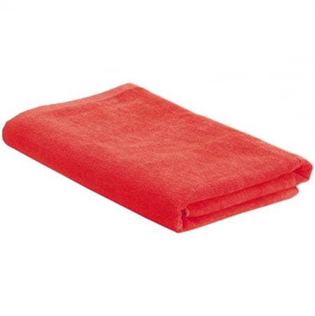 Пляжное полотенце в сумке SoaKing, красное купить с нанесением логотипа оптом на заказ в интернет-магазине Санкт-Петербург