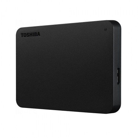 Внешний диск Toshiba Canvio, USB 3.0, 1Тб, черный купить с нанесением логотипа оптом на заказ в интернет-магазине Санкт-Петербург