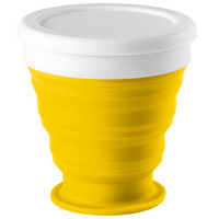 Складной стакан Astrada, желтый купить с нанесением логотипа оптом на заказ в интернет-магазине Санкт-Петербург