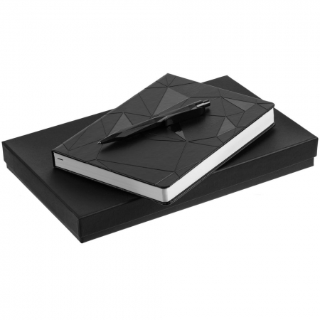 Набор Gems: ежедневник и ручка, черный купить с нанесением логотипа оптом на заказ в интернет-магазине Санкт-Петербург