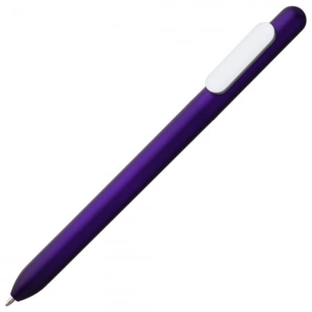 Ручка шариковая Slider Silver, фиолетовая купить с нанесением логотипа оптом на заказ в интернет-магазине Санкт-Петербург