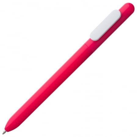 Ручка шариковая Slider, розовая с белым купить с нанесением логотипа оптом на заказ в интернет-магазине Санкт-Петербург