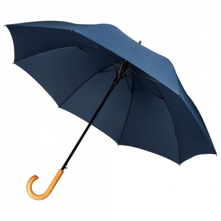 Зонт-трость Unit Classic, синий купить с нанесением логотипа оптом на заказ в интернет-магазине Санкт-Петербург