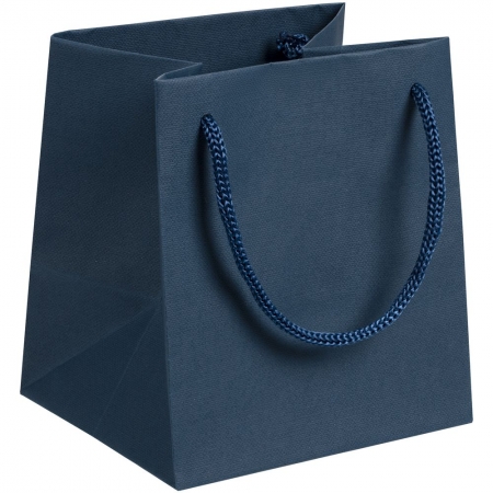 Пакет под кружку Cupfull, темно-синий купить с нанесением логотипа оптом на заказ в интернет-магазине Санкт-Петербург