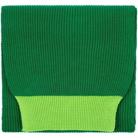 Шарф Snappy, зеленый с салатовым купить с нанесением логотипа оптом на заказ в интернет-магазине Санкт-Петербург