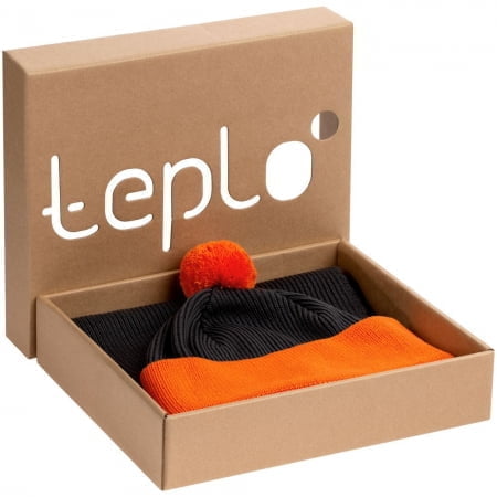Набор Snappy, темно-серый с оранжевым купить с нанесением логотипа оптом на заказ в интернет-магазине Санкт-Петербург