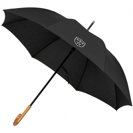 Зонт-трость «СКА», черный купить с нанесением логотипа оптом на заказ в интернет-магазине Санкт-Петербург