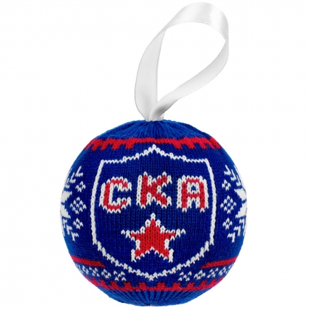 Шарик новогодний «СКА», синий купить с нанесением логотипа оптом на заказ в интернет-магазине Санкт-Петербург