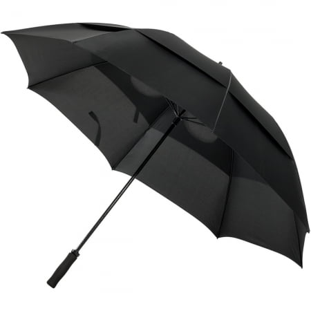 Зонт-трость oldCourse, черный купить с нанесением логотипа оптом на заказ в интернет-магазине Санкт-Петербург