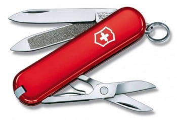 Нож-брелок Classic 58, красный купить с нанесением логотипа оптом на заказ в интернет-магазине Санкт-Петербург