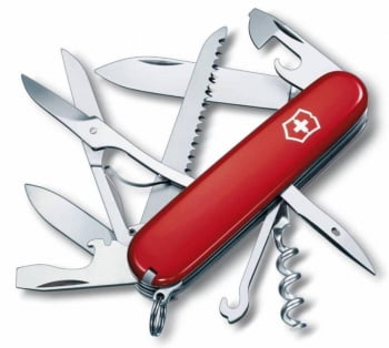 Офицерский нож Huntsman 91, красный купить с нанесением логотипа оптом на заказ в интернет-магазине Санкт-Петербург