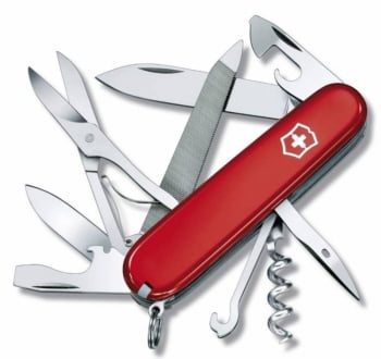 Офицерский нож Mountaineer 91, красный купить с нанесением логотипа оптом на заказ в интернет-магазине Санкт-Петербург