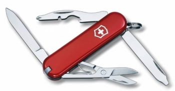 Нож-брелок Rambler 58, красный купить с нанесением логотипа оптом на заказ в интернет-магазине Санкт-Петербург