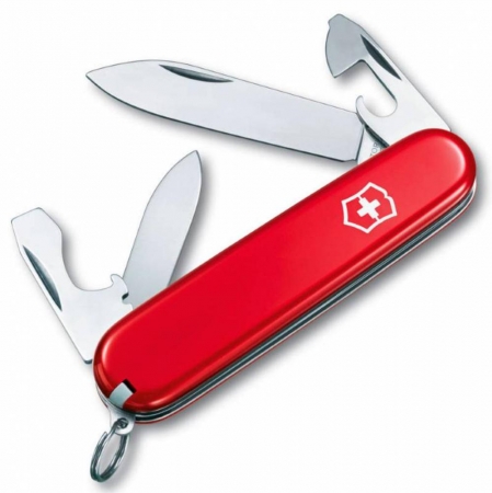 Армейский нож Recruit 84, красный купить с нанесением логотипа оптом на заказ в интернет-магазине Санкт-Петербург