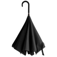 Зонт наоборот Style, трость, черный купить с нанесением логотипа оптом на заказ в интернет-магазине Санкт-Петербург
