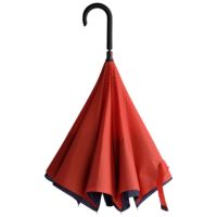 Зонт наоборот Style, трость, сине-красный купить с нанесением логотипа оптом на заказ в интернет-магазине Санкт-Петербург
