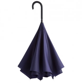 Зонт наоборот Unit Style, трость,темно-синий купить с нанесением логотипа оптом на заказ в интернет-магазине Санкт-Петербург