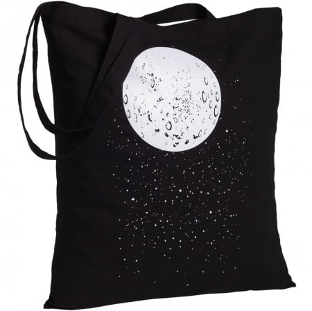 Холщовая сумка «Что вечно под Луной» с люминесцентным принтом купить с нанесением логотипа оптом на заказ в интернет-магазине Санкт-Петербург