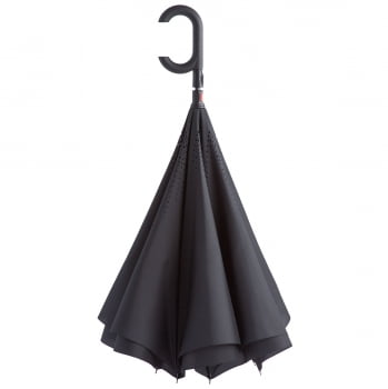 Зонт наоборот Unit ReStyle, трость, черный купить с нанесением логотипа оптом на заказ в интернет-магазине Санкт-Петербург