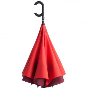 Зонт наоборот Unit ReStyle, трость, красный купить с нанесением логотипа оптом на заказ в интернет-магазине Санкт-Петербург