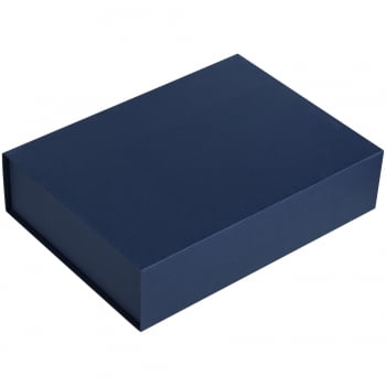 Коробка Koffer, синяя купить с нанесением логотипа оптом на заказ в интернет-магазине Санкт-Петербург
