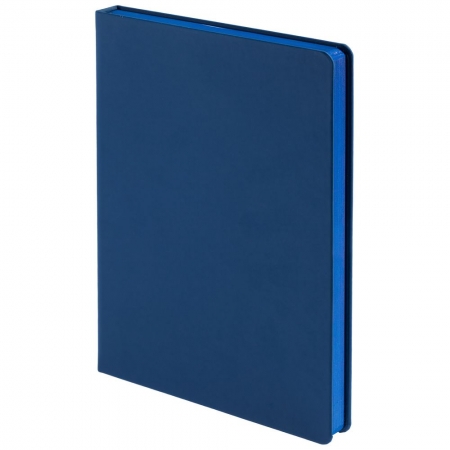 Ежедневник Shall, недатированный, синий, с белой бумагой купить с нанесением логотипа оптом на заказ в интернет-магазине Санкт-Петербург