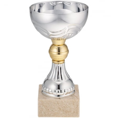 Кубок Grail, серебристый купить с нанесением логотипа оптом на заказ в интернет-магазине Санкт-Петербург