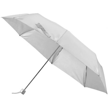 Зонт складной Silverlake, серебристый купить с нанесением логотипа оптом на заказ в интернет-магазине Санкт-Петербург