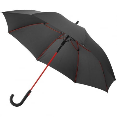 Зонт-трость с цветными спицами Color Power, красный купить с нанесением логотипа оптом на заказ в интернет-магазине Санкт-Петербург