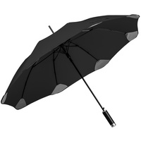Зонт-трость Pulla, черный купить с нанесением логотипа оптом на заказ в интернет-магазине Санкт-Петербург