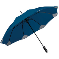Зонт-трость Pulla, синий купить с нанесением логотипа оптом на заказ в интернет-магазине Санкт-Петербург