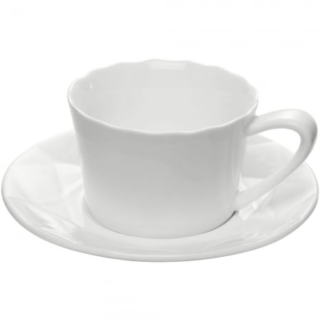 Чайная пара Diamante Bianco, белая купить с нанесением логотипа оптом на заказ в интернет-магазине Санкт-Петербург