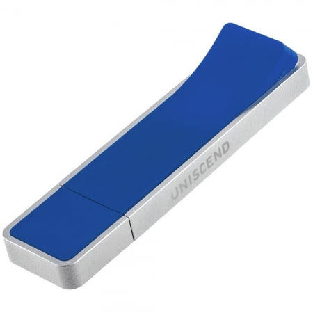 Флешка Uniscend Hillside, синяя, 8 Гб купить с нанесением логотипа оптом на заказ в интернет-магазине Санкт-Петербург
