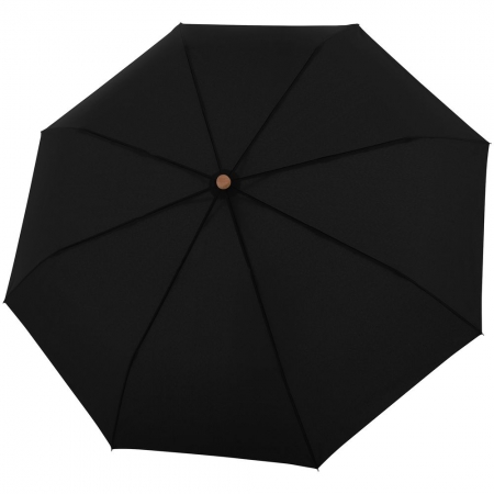 Зонт складной Nature Magic, черный купить с нанесением логотипа оптом на заказ в интернет-магазине Санкт-Петербург
