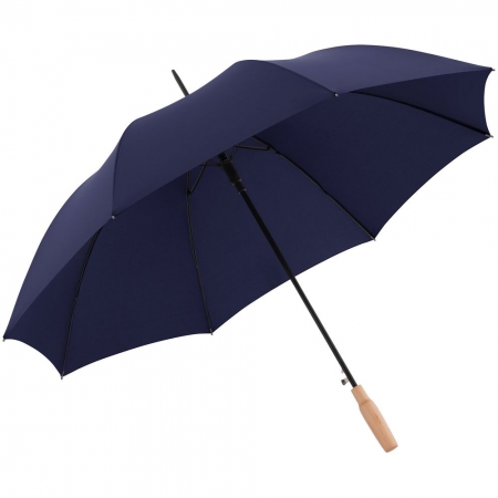 Зонт-трость Nature Stick AC, синий купить с нанесением логотипа оптом на заказ в интернет-магазине Санкт-Петербург