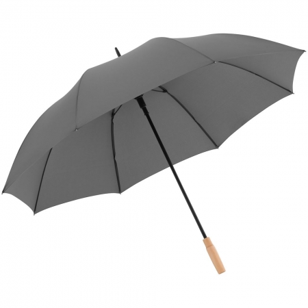 Зонт-трость Nature Golf Automatic, серый купить с нанесением логотипа оптом на заказ в интернет-магазине Санкт-Петербург
