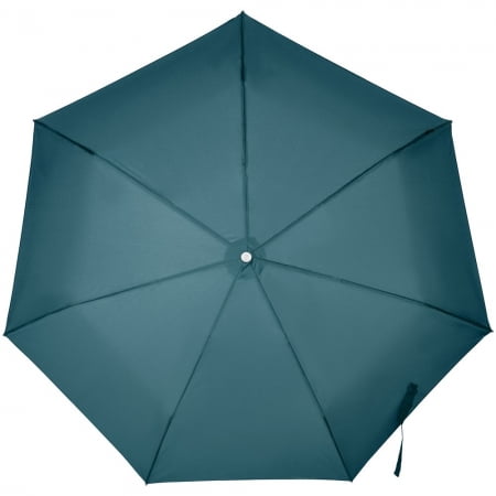 Складной зонт Alu Drop S, 3 сложения, 7 спиц, автомат, синий (индиго) купить с нанесением логотипа оптом на заказ в интернет-магазине Санкт-Петербург