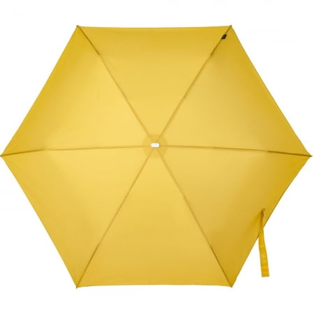 Складной зонт Alu Drop S, 3 сложения, механический, желтый (горчичный) купить с нанесением логотипа оптом на заказ в интернет-магазине Санкт-Петербург