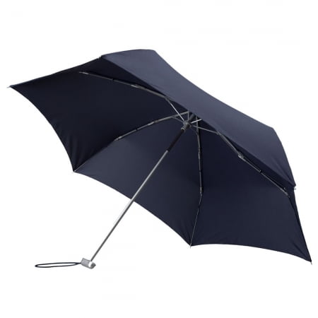 Складной зонт Alu Drop S, 3 сложения, механический, синий купить с нанесением логотипа оптом на заказ в интернет-магазине Санкт-Петербург