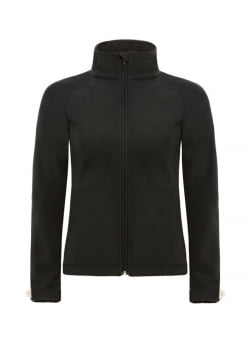 Куртка женская Hooded Softshell черная купить с нанесением логотипа оптом на заказ в интернет-магазине Санкт-Петербург