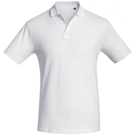 Рубашка поло мужская Inspire белая купить с нанесением логотипа оптом на заказ в интернет-магазине Санкт-Петербург