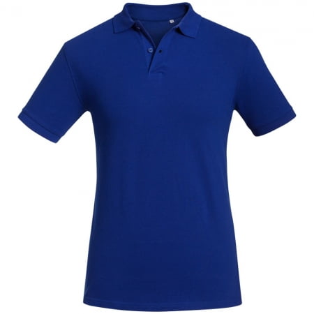 Рубашка поло мужская Inspire синяя купить с нанесением логотипа оптом на заказ в интернет-магазине Санкт-Петербург
