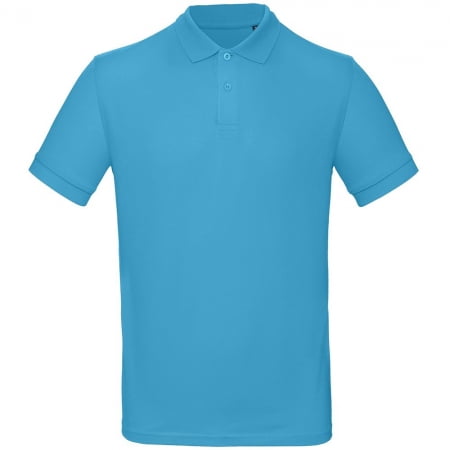 Рубашка поло мужская Inspire, бирюзовая купить с нанесением логотипа оптом на заказ в интернет-магазине Санкт-Петербург