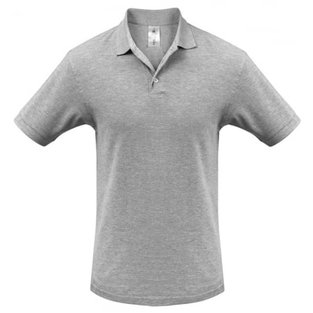 Рубашка поло Heavymill серый меланж купить с нанесением логотипа оптом на заказ в интернет-магазине Санкт-Петербург