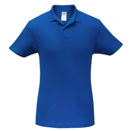 Рубашка поло ID.001 ярко-синяя купить с нанесением логотипа оптом на заказ в интернет-магазине Санкт-Петербург
