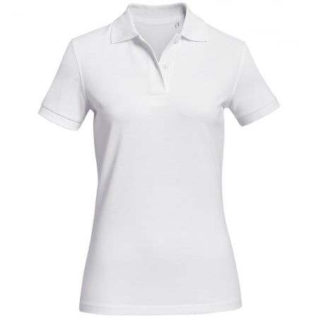 Рубашка поло женская Inspire белая купить с нанесением логотипа оптом на заказ в интернет-магазине Санкт-Петербург